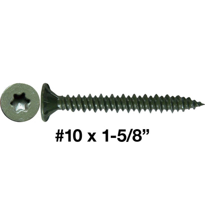 #10 Cement Board Torx/Star Head Screws SHARP POINT for Fastening Cement Backer Board/Cement Board/Tile Board - Torx/Star - T-25 Torx Head