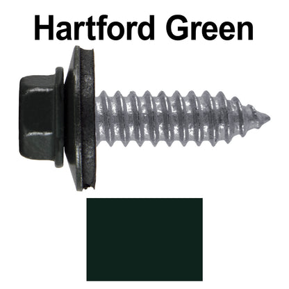 17 x 1"  Metal Roofing Screws - Metal Panel to Metal Purlins and Recovery Screws - Hex Washer Head - EPDM washer.
