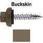 #10 X 1" HI-LO Zinc Aluminum Cap Metal Roofing Screws - Hex Washer Head - Self starting/self tapping - EPDM washer. Colored head.