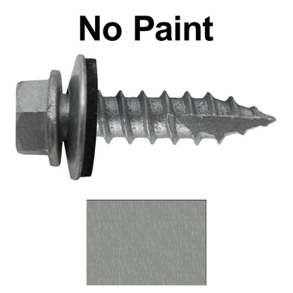 #14 x 1"  Metal ROOFING SCREWS - Hex Washer Head - Self starting/self tapping - EPDM washer. Colored head.