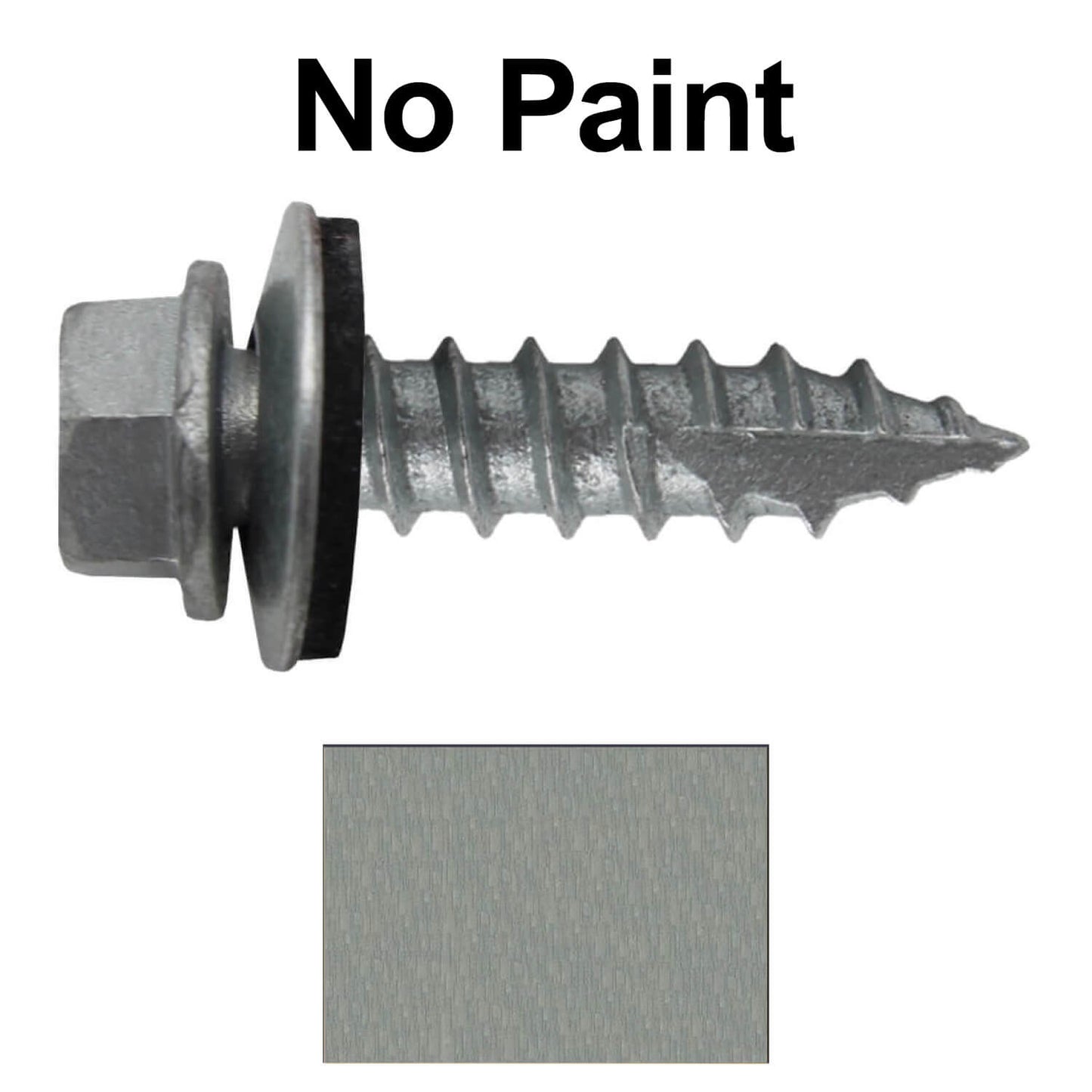 #14 x 1"  Metal ROOFING SCREWS - Hex Washer Head - Self starting/self tapping - EPDM washer. Colored head.