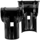 Black Chain Link Fence End Rail Panel Clamps for 1-3/8" and 1-5/8" Pipe. Add Extensions to Existing Fence or Connecting Fence Panels