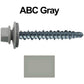 #10 x 1-1/2" Mini Driller Sheet Metal Roofing Screw - Hex Washer Head -  Self starting metal to wood siding screws. EPDM washer. Colored head.