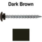 10 x 2" LOW PROFILE Star Head Roofing Screws - HI-LO Thread - Metal To Wood - T25 Torx Drive Head - EPDM washer.