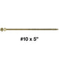 #10 x 2" - 6" Bronze Exterior Coated Wood Screw Torx/Star Drive Head - Multipurpose Exterior Coated Torx/Star Drive Wood Screws