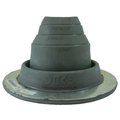 Dektite GRAY EPDM Flexible Round Pipe Flashing - Metal Roof Jack Pipe Boot - Metal Roofing Pipe Flashing