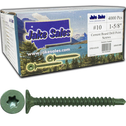 #10 Cement Board Torx/Star Head Screws DRILL POINT for Fastening Cement Backer Board/Cement Board/Tile Board - Torx/Star - T-25 Torx Head
