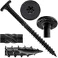 #15 Black Wafer Head Structural Lag Screws. Used for Log Construction, Timber Framing, Laminated Beams and Pole Barns Among Other Uses. T-30 Torx/Star Drive