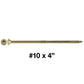 #10 x 2" - 6" Bronze Exterior Coated Wood Screw Torx/Star Drive Head - Multipurpose Exterior Coated Torx/Star Drive Wood Screws