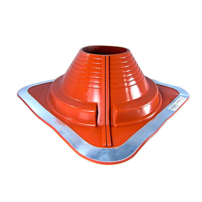 Dektite Square Base Combo Pipe Flashing Boot – Red High Temp Silicone Roof Flashing