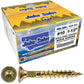 #10 Gold Star/Torx Drive Zinc Coated T-25 Flat Head Wood Screws
