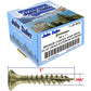 #8 x 3/4" - 2" Bronze Exterior Coated Wood Screw Torx/Star Drive Head - Multipurpose Exterior Coated Torx/Star Drive Wood Screws