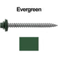 #12 x 2-1/2" RE-GRIP METAL ROOFING SCREWS - Hex Washer Head - Self starting/self tapping - EPDM washer. Colored head.