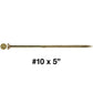 #10 Gold Star/Torx Drive Zinc Coated T-25 Flat Head Wood Screws