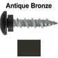 10 X 1" - LOW PROFILE Star Head Roofing Screws - HI-LO Thread - Metal To Wood - T25 Torx Drive Head - EPDM washer.