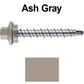 #10 x 1-1/2" Stainless Steel Mini Driller Sheet Metal Roofing Screw - Hex Washer Cap - Self starting metal to wood siding screws - EPDM washer. Colored head.