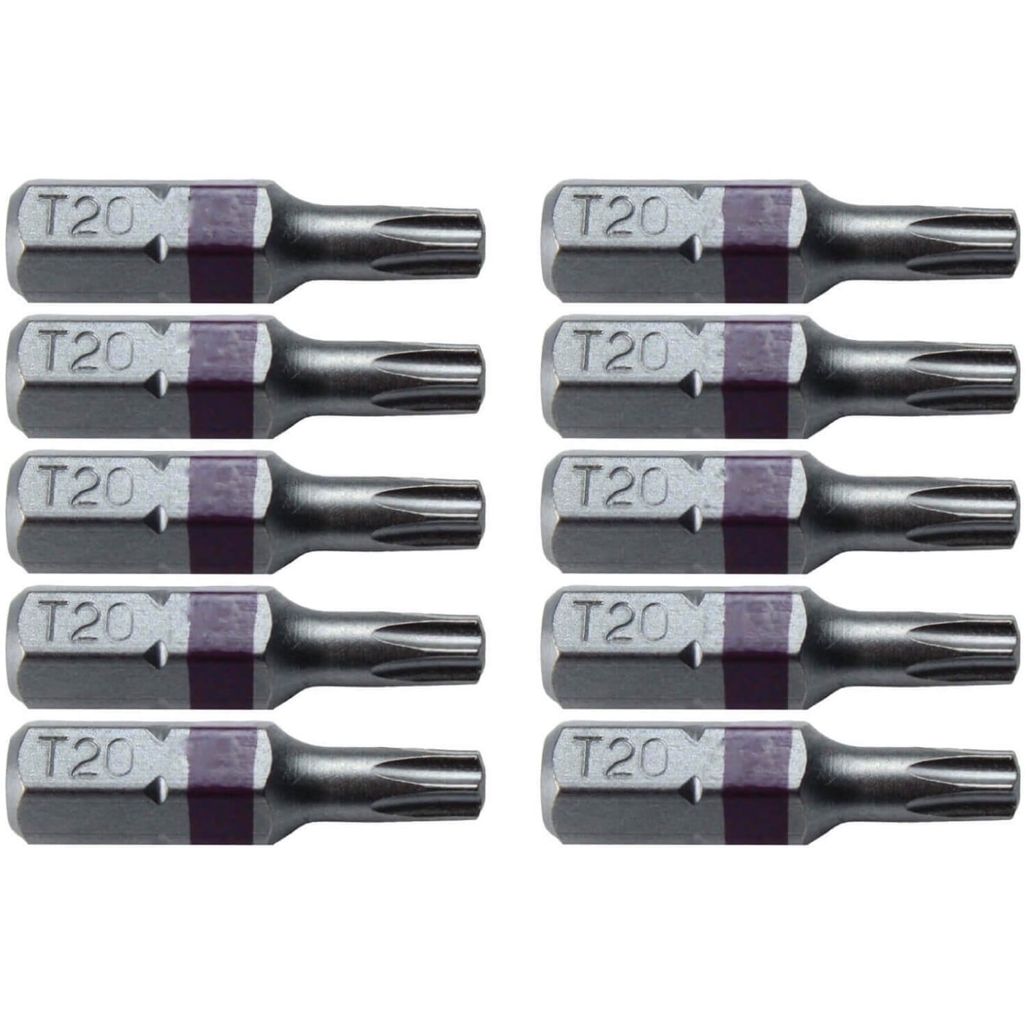 T20 (T-20) Torx/Star Driver Bit - Color Coded Torx/Star Drive Quick Change Shank Bit for Screws and Fasteners Requiring T20 (T-20)