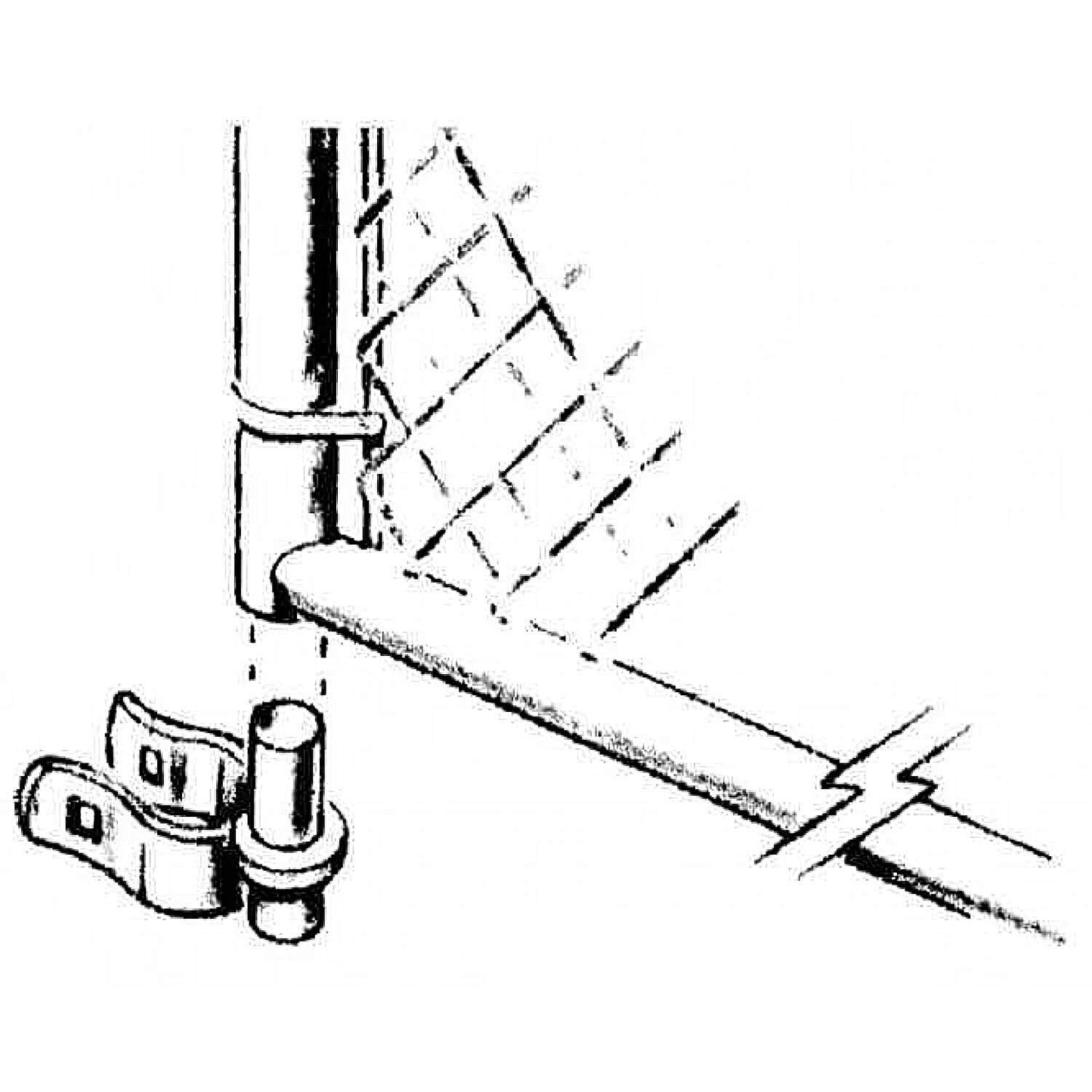 1-3/8" KENNEL HINGE: Chain Link Kennel Gate Hinge - Kennel Gate Hardware.