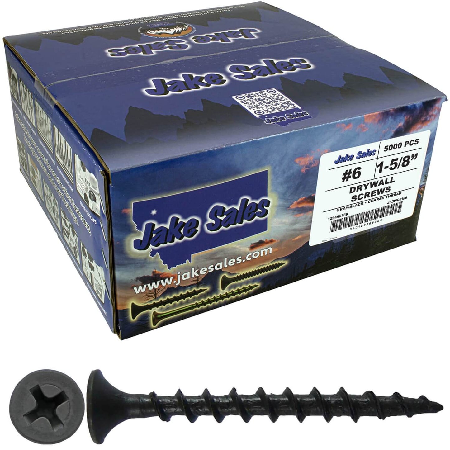 Gray Phosphate Coarse Thread Drywall Screws - Drywall, Gypsum board, Sheet rock, Plasterboard Screws. Use for all purpose wood screws.