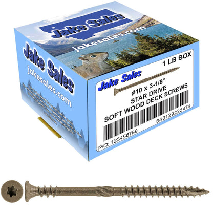 #10 Deck Screws - Exterior Corrosion-Resistant for Softwood Decking