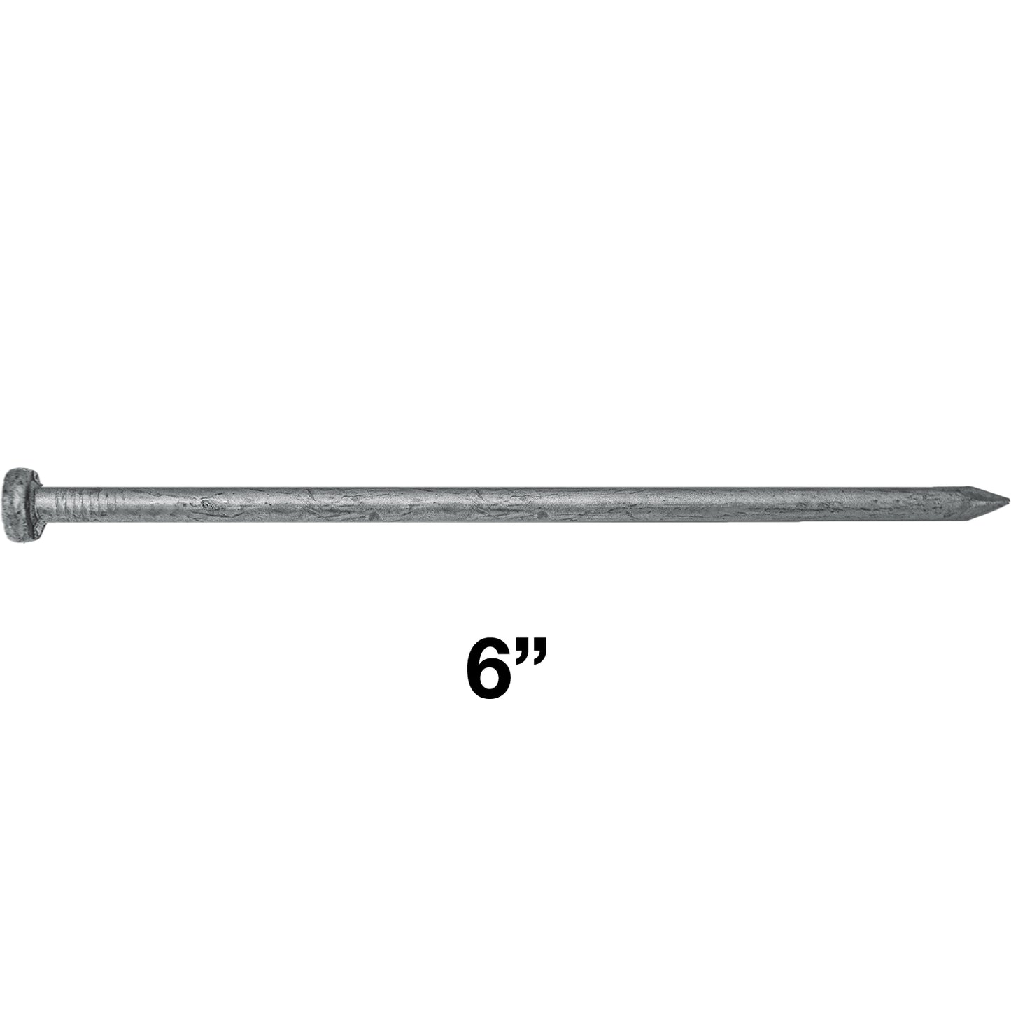 6" Bright Common Framing Nail (60D) - Heavy-Duty Fastener Designed for Interior Construction Applications - Uncoated Carbon Steel with Smooth Shank - Load Bearing Strength - FULL BOX ( ~469 Nails)