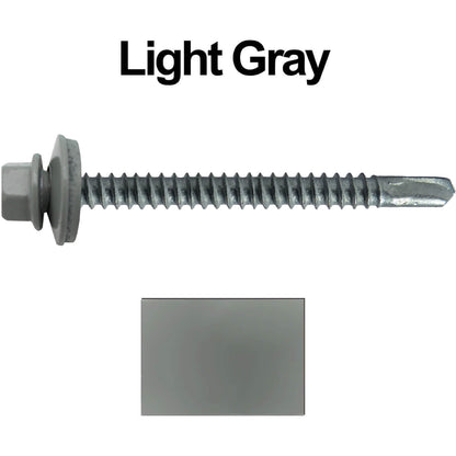 #12 X 3" Metal to Metal Type #3 Roofing Screws - Hex Washer Head - Self starting/self tapping - 5/8" EPDM washer. Colored head.