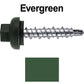 10 X 1" Zinc Aluminum Cap MINI-DRILLER Roofing Screws HI-LO THREAD Zinc Plated Carbon Steel Shank - EPDM Washer - Colored head