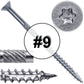 #9 Silver Star Stainless Steel Wood Screw Torx/Star Drive Head - Grade 300 Series Stainless Steel Torx/Star Drive Wood Screws