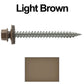 #9 x 2" Stainless Steel Metal Roofing Screws - Hex Washer Head - Self-Piercing (SP) tip metal to wood. EPDM washer. Colored head.