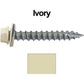 #14 x 1-1/2" Metal ROOFING SCREWS - Hex Washer Head - Self starting/self tapping - EPDM washer. Colored head.