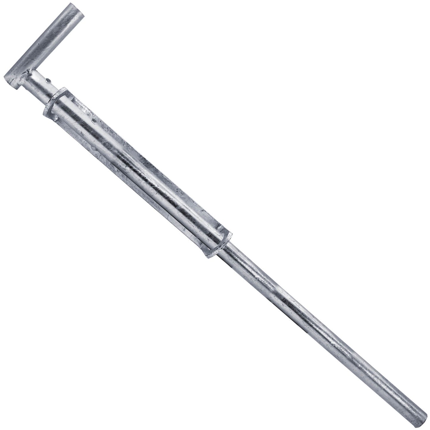 Chain Link 26" Drop Rod - Heavy Duty Gate and Dumpster Drop Rod Bar With Guide (Galvanized Steel)