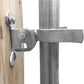 Galvanized Wall Mount (Flat Back) Fork Gate Latch -  Easily Mounts to Wooden Gate Post or Wall with Screws or Lag Bolts