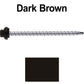 10 X 3" Zinc Aluminum Cap MINI-DRILLER Roofing Screws HI-LO THREAD Zinc Plated Carbon Steel Shank - EPDM Washer - Colored head