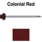 10 X 3“ HI-LO Zinc Aluminum Cap Metal Roofing Screws - Hex Washer Head - Self starting/self tapping - EPDM washer. Colored head.