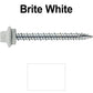 10 x 2” - STAINLESS HEX / ZINC Sheet Metal Roof Screw. Self starting metal to wood siding screws. EPDM washer. Colored head.