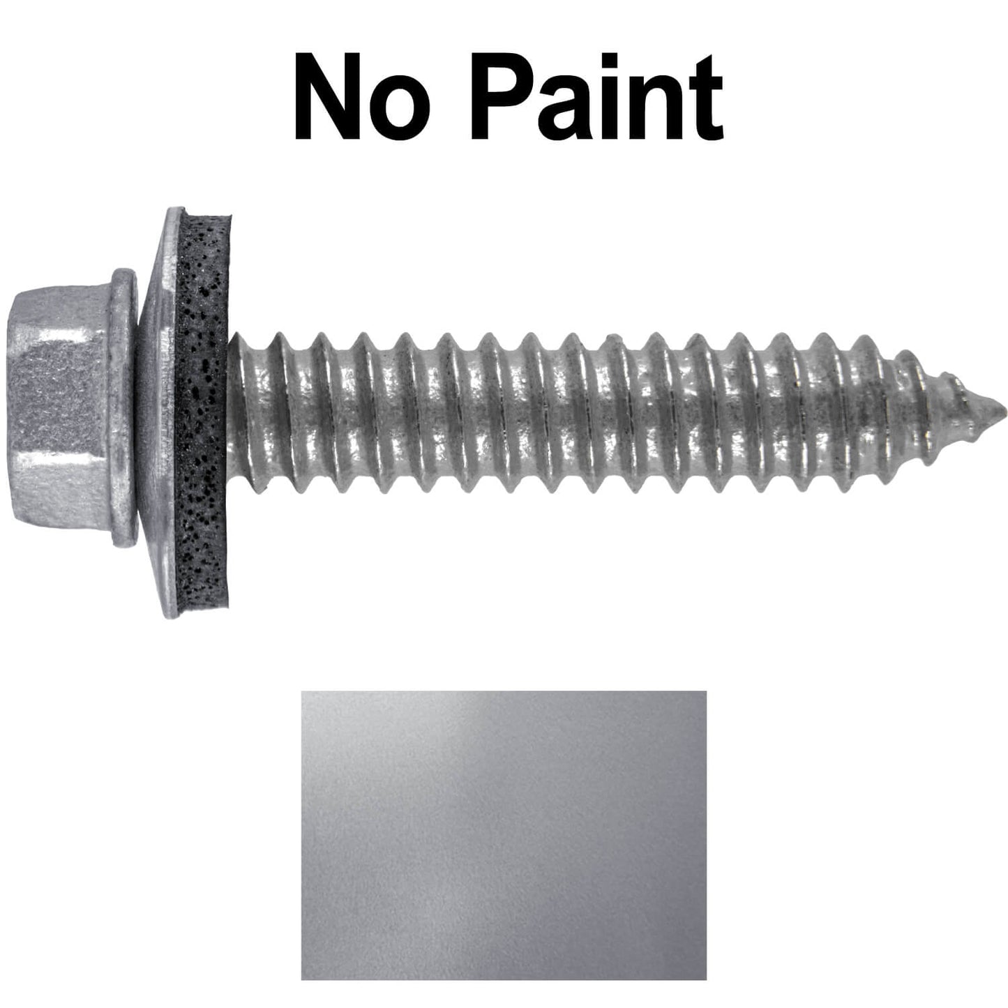 17 x 1-1/2 Metal Roofing Screws - Metal Panel to Metal Purlins and Recovery Screws - Hex Washer Head - EPDM washer.