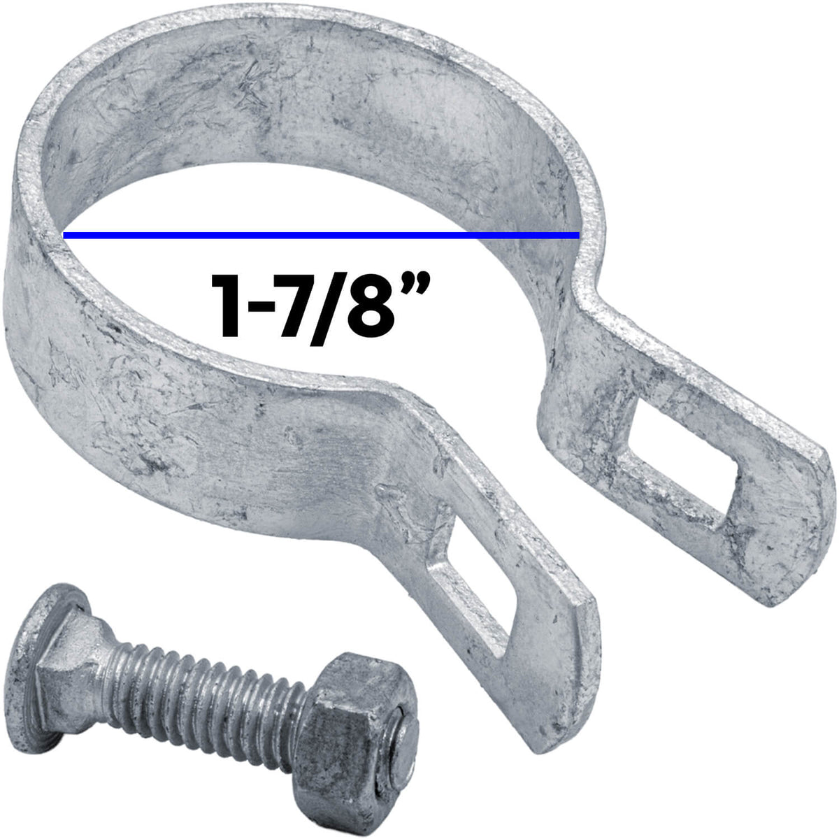 Galvanized Brace Band for Chain Link Fence - Rail End Bracket