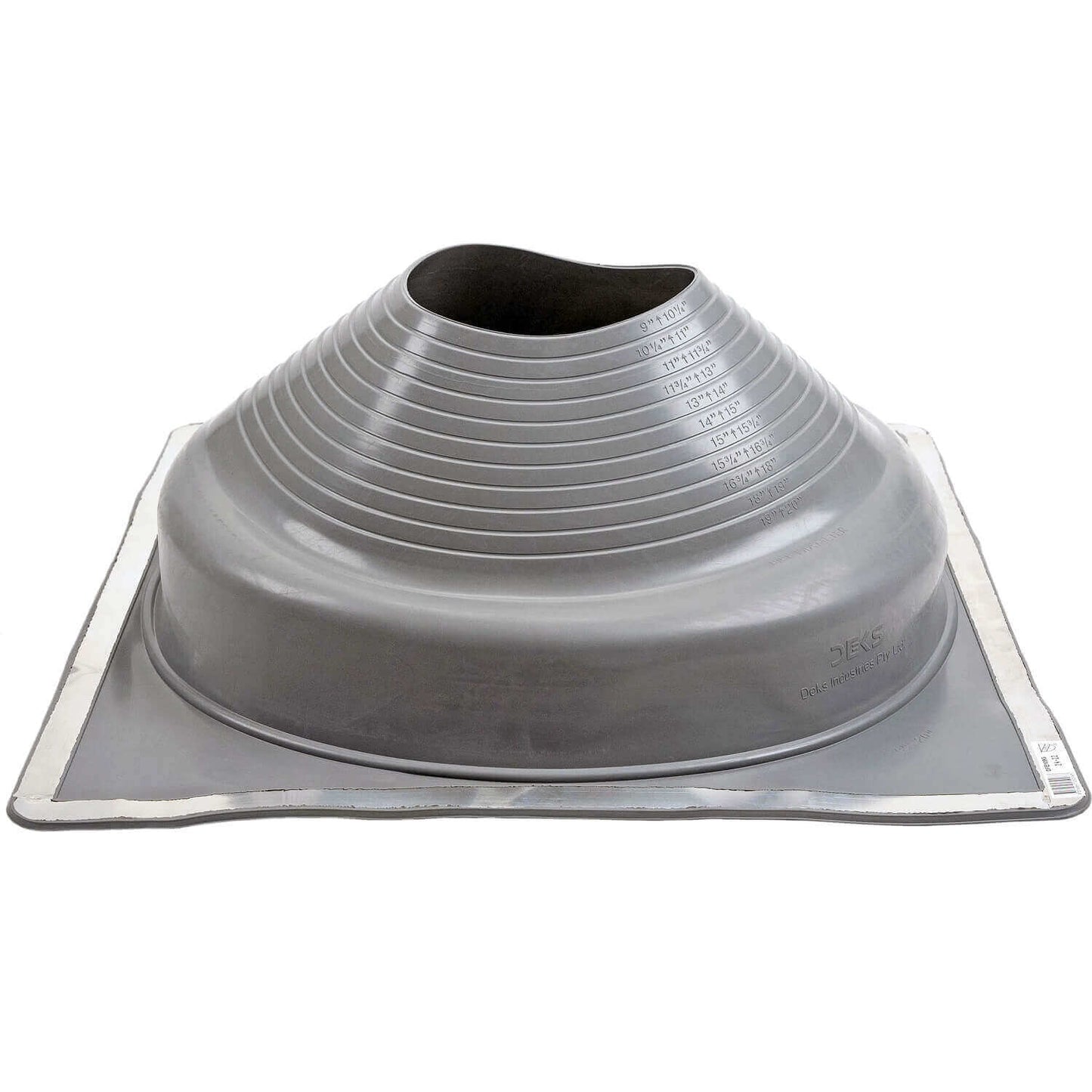 GRAY Square Base EPDM Flexible Pipe Flashing