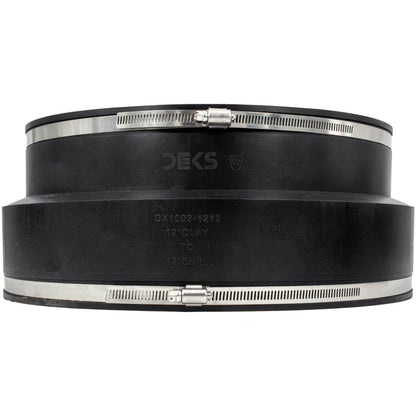 For Clay Pipe to Clay Pipe or Plastic (PVC). For Non-Pressure Drain, Waste and Vent Pipe Only. Works With Clay to Plastic (PVC) Copper and Steel Pipes