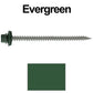 #9 x 3" Stainless Steel Metal Roofing Screws - Hex Washer Head - Self starting/self tapping - EPDM washer. Colored head.