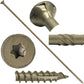 #15 x 10" Exterior Coated Wood Screws - Extra Long Bronze Wood Screw with Torx/Star Drive Head - Multipurpose Torx/Star Drive Wood Screws