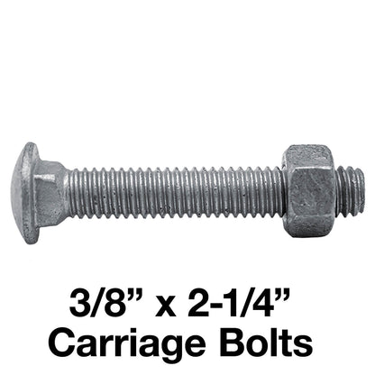 CARRIAGE BOLTS - Galvanized Bulk Chain Link Fence Carriage Bolts