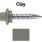 10 x 1" - STAINLESS HEX / ZINC Sheet Metal Roof Screw. Self starting metal to wood siding screws. EPDM washer. Colored head.