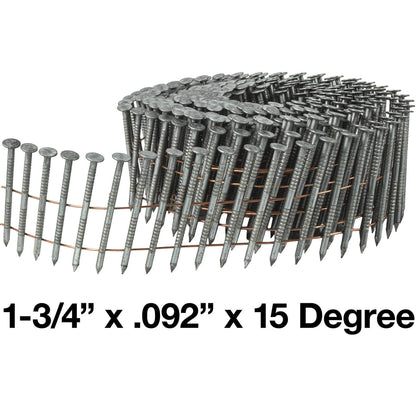15° Wire Weld Collated Coil Roofing, Siding & Fencing Nails