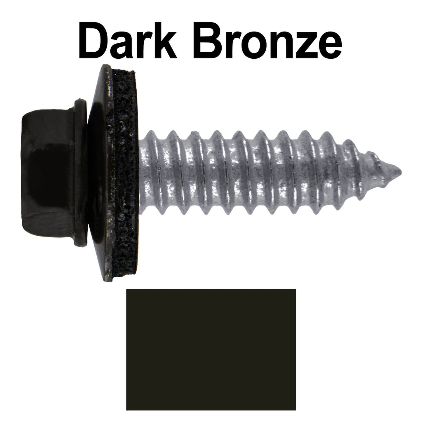 17 x 1"  Metal Roofing Screws - Metal Panel to Metal Purlins and Recovery Screws - Hex Washer Head - EPDM washer.