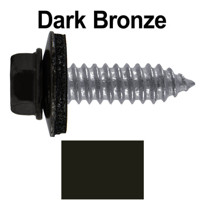 17 x 1"  Metal Roofing Screws - Metal Panel to Metal Purlins and Recovery Screws - Hex Washer Head - EPDM washer.