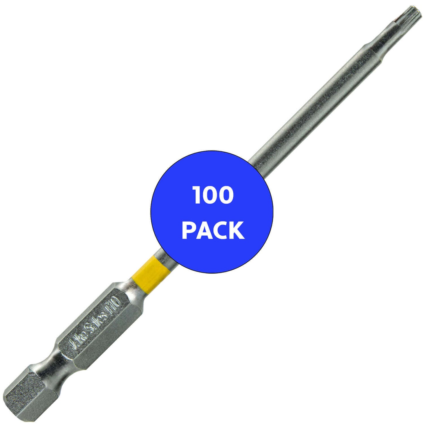 T10 (T-10) Torx/Star Driver Bit - Color Coded Torx/Star Drive Bit for Screws and Fasteners Requiring T10 (T-10) Size Bits