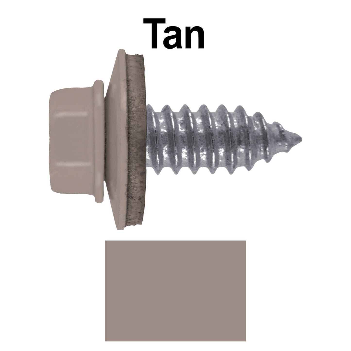 17 x 3/4" Metal Roofing Screws - Metal Panel to Metal Purlins and Recovery Screws - Hex Washer Head - EPDM washer.