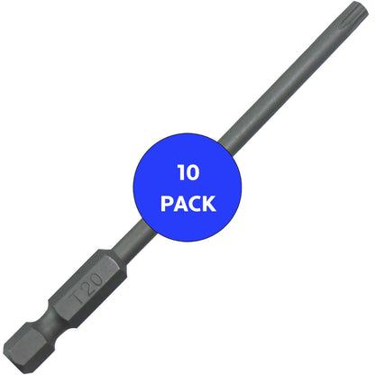 T20 (T-20) Torx/Star Driver Bit - Color Coded Torx/Star Drive Quick Change Shank Bit for Screws and Fasteners Requiring T20 (T-20)