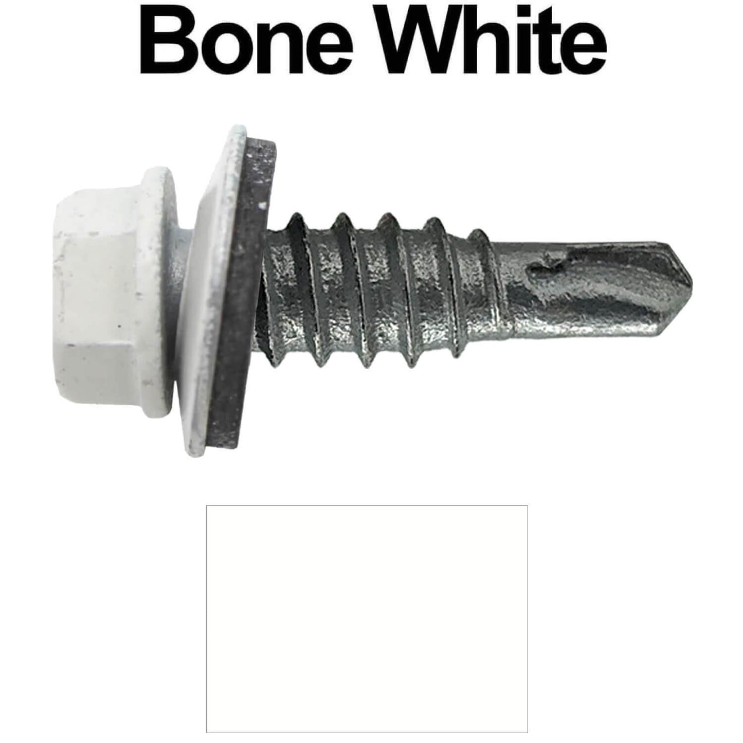 #14 x 7/8" Stitch Tek Metal to Metal Type #1 Roofing Screws - Hex Washer Head - Drill Point - 9/16" EPDM washer.